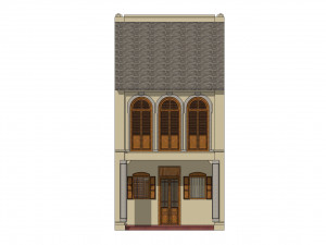 Malaysia Shophouse 1760 3D Model