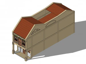 Malaysia Shophouse 1850 3D Model