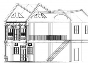 Malaysia Shophouse 1850 Modello 3D