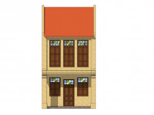 Malaysia Shophouse 1910 3D Model