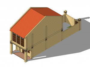 Malaysia Shophouse 1910 3D Model