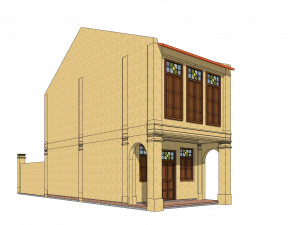 Malaysia Shophouse 1910 3D Model