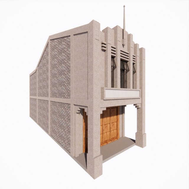 Malaysia Shophouse 1940 3D Model .c4d .max .obj .3ds .fbx .stl .blend 