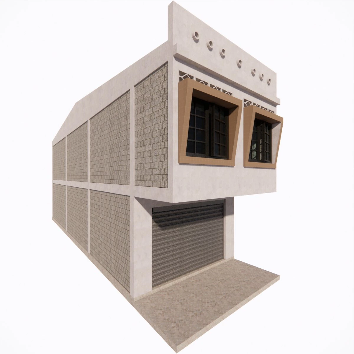 Malaysia Shophouse 2000 3D Model .c4d .max .obj .3ds .fbx .stl .blend 