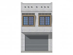 Malaysia Shophouse 2000 3D Model