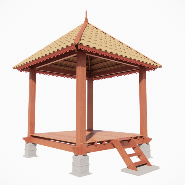 Malaysia Pavilion 1 Model 3D .c4d .max .obj .3ds .fbx .stl .blend 