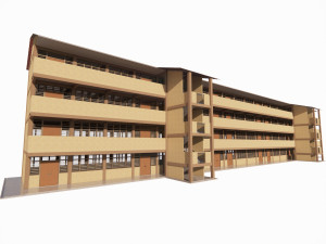 Malaysia School Building 4 floor Modelo 3D