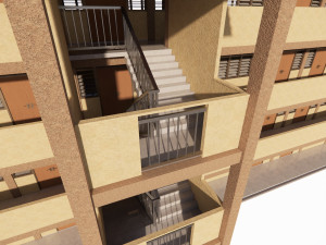 Malaysia School Building 4 floor 3D Model