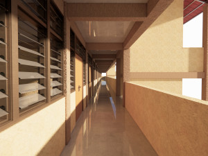 Malaysia School Building 4 floor 3D Model