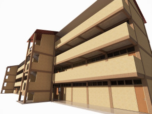 Malaysia School Building 4 floor 3D Model