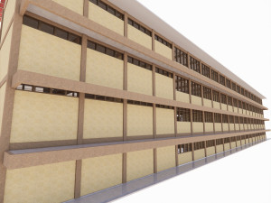 Malaysia School Building 4 floor 3D Model