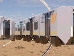 Sci-fi levitating Monorail 002 3D Model