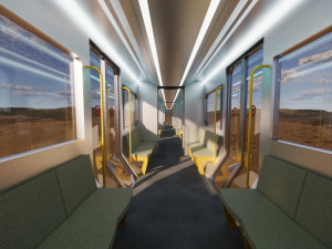 Sci-fi levitating Monorail 002 Modello 3D