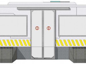 Sci-fi levitating Monorail 002 Modello 3D