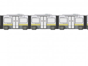 Sci-fi levitating Monorail 002 Modello 3D