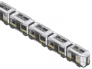 Sci-fi levitating Monorail 002 Modello 3D