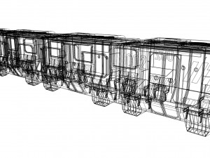 Sci-fi levitating Monorail 002 Modello 3D