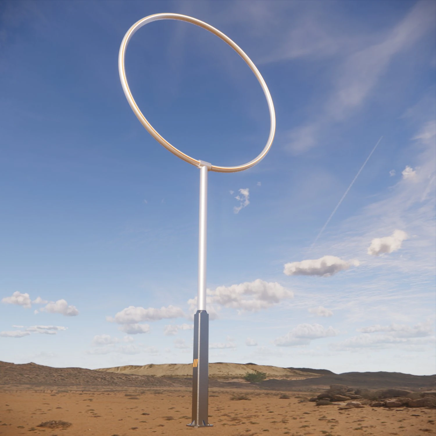 Sci-fi Monorail pole 002 3D Model .c4d .max .obj .3ds .fbx .stl .blend 