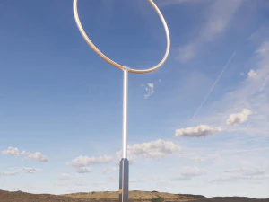 Sci-fi Monorail pole 002 3D Model