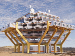 Sci-fi Laboratory block 002 Model 3D