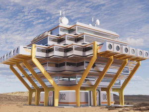 Sci-fi Laboratory block 002 3D Model