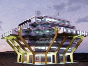Sci-fi Laboratory block 002 Model 3D