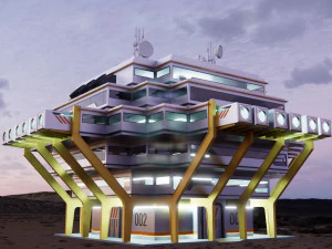Sci-fi Laboratory block 002 3D Model