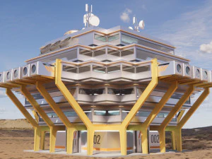Sci-fi Laboratory block 002 3D Model