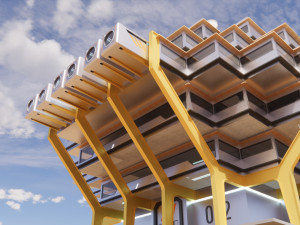 Sci-fi Laboratory block 002 Model 3D