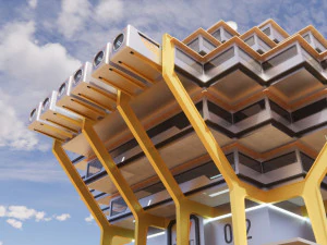Sci-fi Laboratory block 002 3D Model