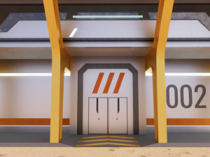 Sci-fi Laboratory block 002 Model 3D