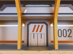 Sci-fi Laboratory block 002 3D Model