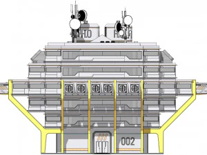 Sci-fi Laboratory block 002 3D Model