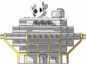 Sci-fi Laboratory block 002 Model 3D