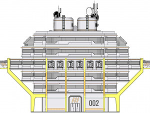 Sci-fi Laboratory block 002 Model 3D