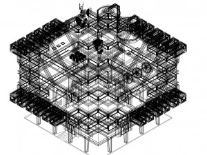 Sci-fi Laboratory block 002 3D Model