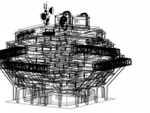 Sci-fi Laboratory block 002 Model 3D