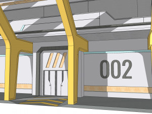 Sci-fi Laboratory block 002 Model 3D