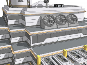 Sci-fi Laboratory block 002 Model 3D
