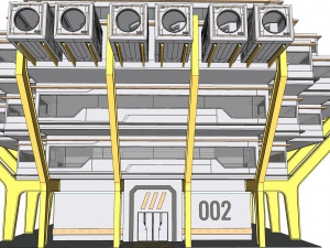 Sci-fi Laboratory block 002 Model 3D