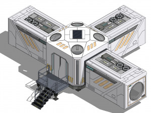Sci-fi house 002 module 1 Modelo 3D
