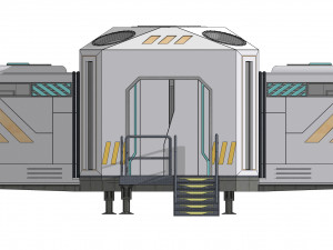 Sci-fi house 002 module 1 Modelo 3D
