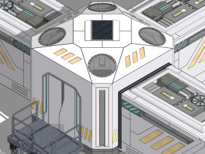 Sci-fi house 002 module 1 Modelo 3D