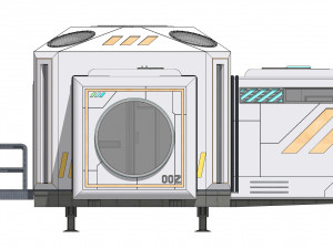 Sci-fi house 002 module 1 Modelo 3D