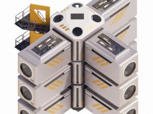 Научно-фантастический дом 002 модуль 2 3D Модель