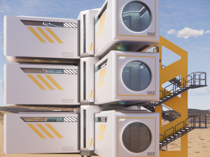 Sci-fi house 002 module 2 3D Model