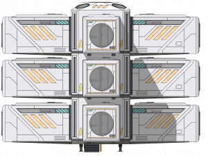 Sci-fi house 002 module 2 3D Model