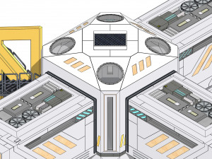 Sci-fi house 002 module 2 3D Model