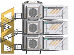 Sci-fi house 002 module 2 3D Model