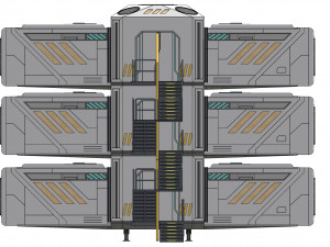 Sci-fi house 002 module 2 3D Model
